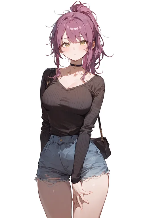masterpiece, best quality, score_7, safe, yuruyuri, solo, simple background — by k3scat, made with ComfyUI