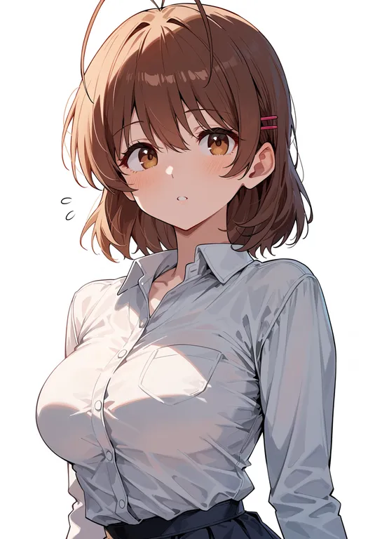 masterpiece, best quality, score_7, safe, furukawa nagisa, solo, upper body, simple background — by k3scat, made with ComfyUI