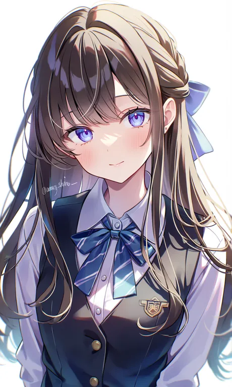 newest, safe, 1girl, (@amagi_shino:1.2), (upper body:2), front view, looking at viewer, white background… — by 9919919, made with ComfyUI