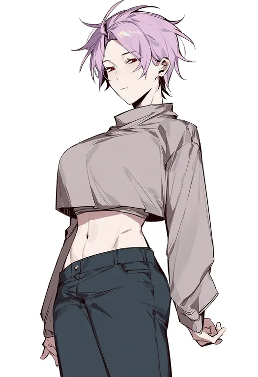 masterpiece, best quality, score_7, safe, saibou shinkyoku, solo, simple background — by k3scat, made with ComfyUI