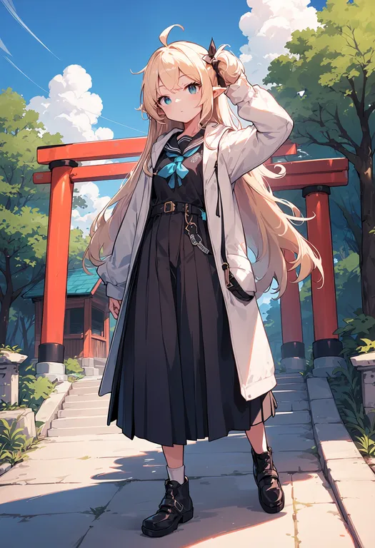 masterpiece, best quality, score_7, safe, torii, 1girl, solo — by k3scat, made with ComfyUI