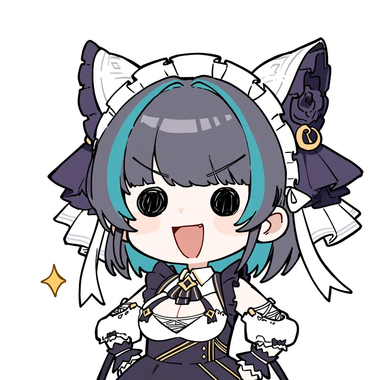 masterpiece, best quality, newest, highres, year 2025, <lora:sanye_v1:1> 1girl, :d, chibi, chibi only… — by 💤💤💤, made with ComfyUI