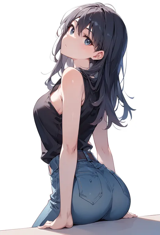 masterpiece, best quality, score_7, safe, toaru kagaku no railgun s, solo, simple background — by k3scat, made with ComfyUI