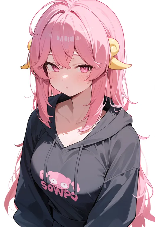 masterpiece, best quality, score_7, safe, slowpoke, solo, upper body, simple background — by k3scat, made with ComfyUI