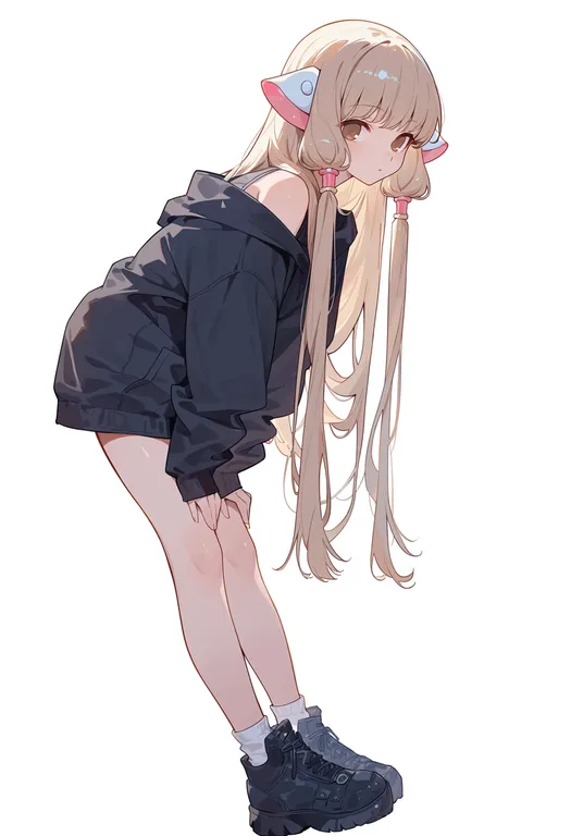 masterpiece, best quality, score_7, safe, chobits, solo, simple background — by k3scat, made with ComfyUI