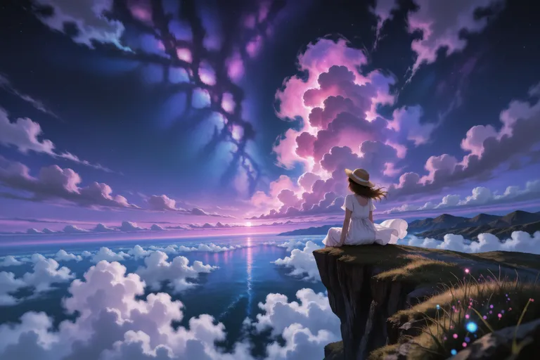 masterpiece, high quality, ultra-detailed, (panoramic wide angle:1.3), (epic landscape:1.3), (vast starry sky:1.3), (sea — by Nick man, made with ComfyUI