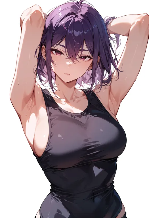 masterpiece, best quality, score_7, safe, seta kaoru, solo, upper body, simple background — by k3scat, made with ComfyUI