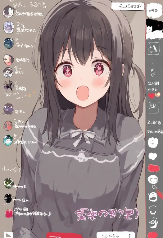 masterpiece, best quality, general, livestream, 1girl, solo, simple background — by k3scat, made with ComfyUI