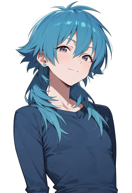 masterpiece, best quality, score_7, safe, seragaki aoba, solo, upper body, simple background — by k3scat, made with ComfyUI