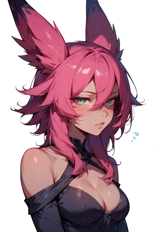 masterpiece, best quality, score_7, safe, xayah (league), solo, upper body, simple background — by k3scat, made with ComfyUI