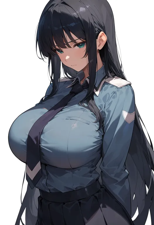 masterpiece, best quality, score_7, safe, ikaruga (senran kagura), senran kagura, solo, upper body, simple background — by k3scat, made with ComfyUI