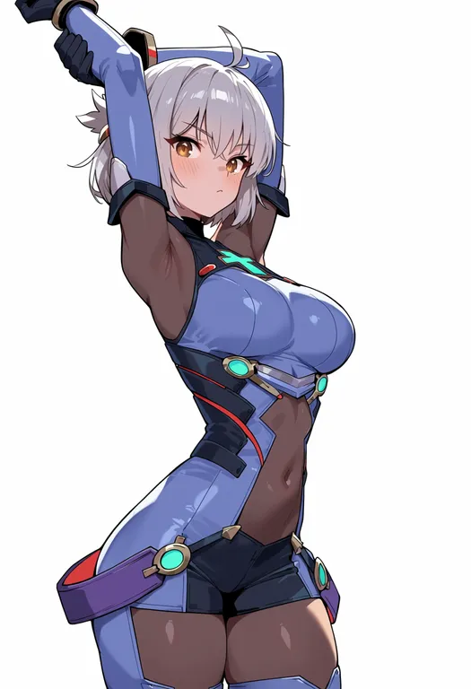 masterpiece, best quality, score_7, safe, xenoblade chronicles 2, solo, simple background — by k3scat, made with ComfyUI