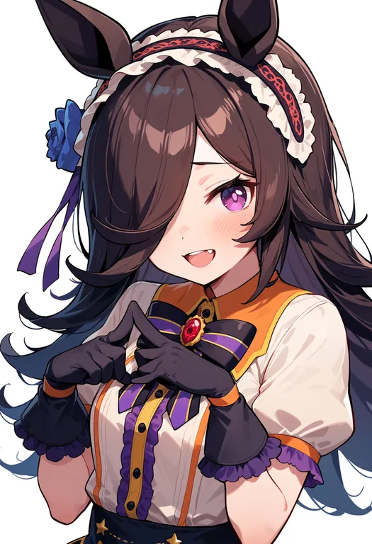 masterpiece, best quality, score_7, safe, rice shower (vampire makeover!) (umamusume), umamusume, solo, upper body… — by k3scat, made with ComfyUI