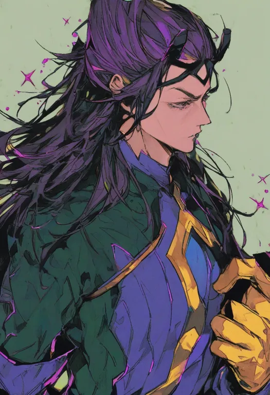 masterpiece, best quality, general, loki (marvel), marvel, solo, upper body, simple background — by k3scat, made with ComfyUI