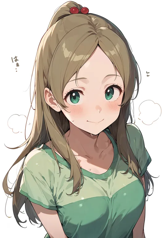 masterpiece, best quality, score_7, safe, minamino kanade, solo, upper body, simple background — by k3scat, made with ComfyUI