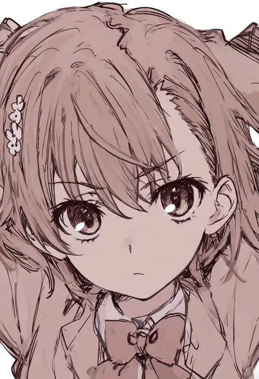 masterpiece, best quality, general, misaka mikoto, toaru kagaku no railgun, solo, upper body, simple background — by k3scat, made with ComfyUI