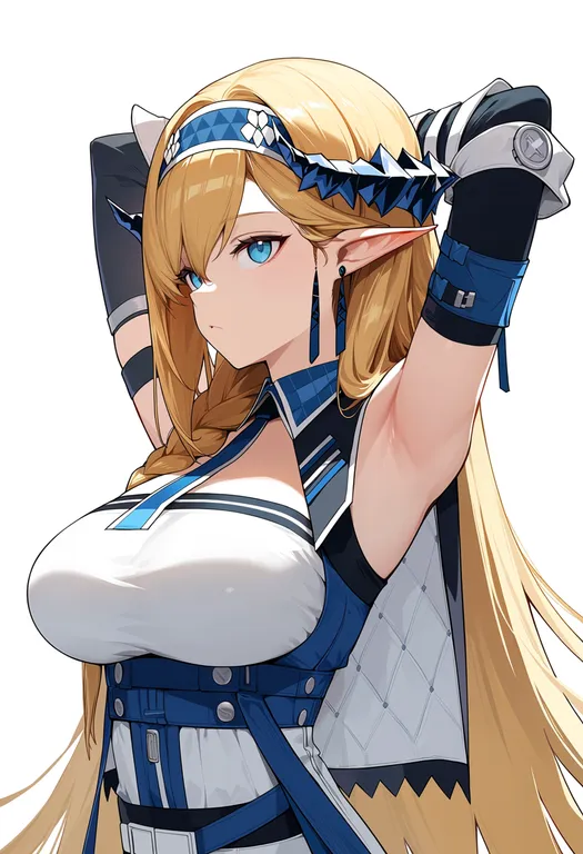 masterpiece, best quality, score_7, safe, saileach (arknights), arknights, solo, upper body, simple background — by k3scat, made with ComfyUI