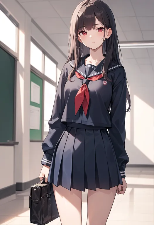 masterpiece, best quality, score_7, safe, school, 1girl, solo — by k3scat, made with ComfyUI