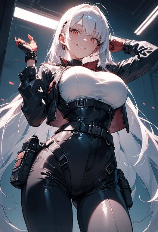 masterpiece, best quality, score_7, safe, factory, 1girl, solo — by k3scat, made with ComfyUI