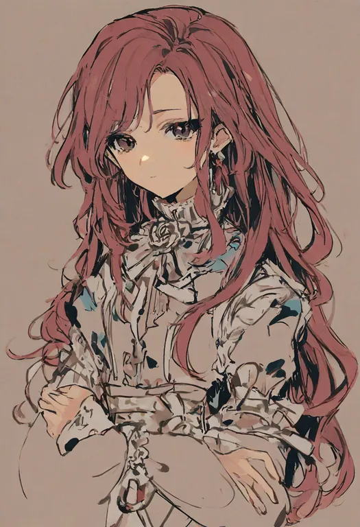 masterpiece, best quality, general, rule of rose, solo, simple background — by k3scat, made with ComfyUI