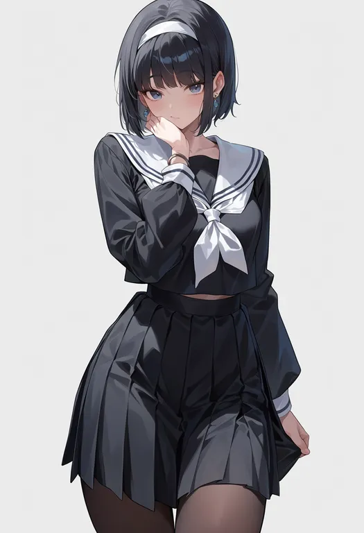 masterpiece, best quality, score_7, safe, tsurezure children, solo, simple background — by k3scat, made with ComfyUI