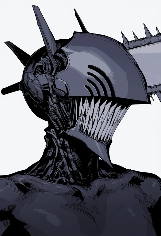 masterpiece, best quality, score_7, safe, bomb hybrid (chainsaw man), chainsaw man, solo, upper body, simple background — by k3scat, made with ComfyUI