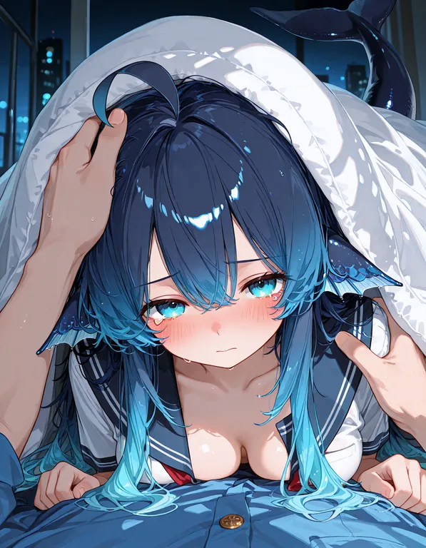 对的，这是一只鲸鱼娘，她很可爱 — by Apocalypse, made with ComfyUI