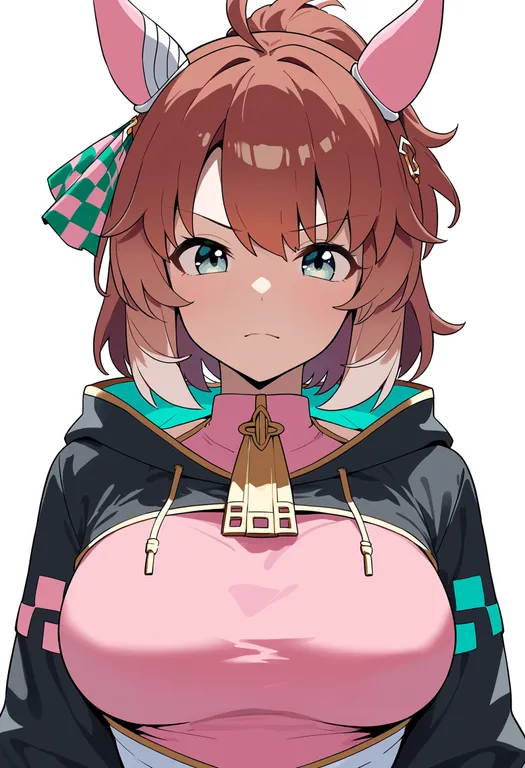 masterpiece, best quality, score_7, safe, dantsu flame (center spotlight) (umamusume), umamusume, solo, upper body… — by k3scat, made with ComfyUI