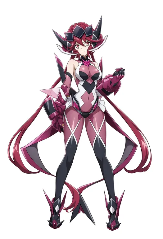 masterpiece, best quality, score_7, safe, senki zesshou symphogear xd unlimited, solo, simple background — by k3scat, made with ComfyUI