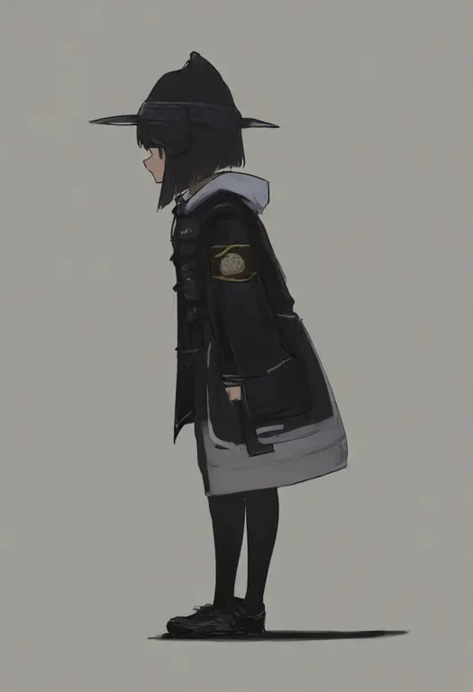 masterpiece, best quality, general, waiting, 1girl, solo, full body, simple background — by k3scat, made with ComfyUI