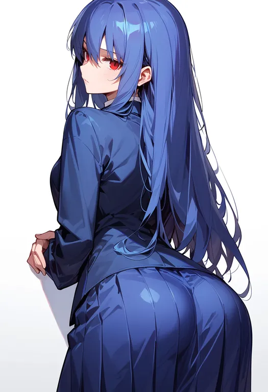 masterpiece, best quality, score_7, safe, tsukihime (remake), solo, simple background — by k3scat, made with ComfyUI