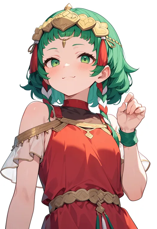 masterpiece, best quality, score_7, safe, sothis (young) (fire emblem), fire emblem, solo, upper body, simple background — by k3scat, made with ComfyUI
