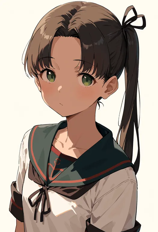 masterpiece, best quality, score_7, safe, ayanami kai ni (kancolle), solo, upper body, simple background — by k3scat, made with ComfyUI