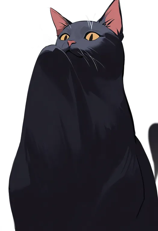masterpiece, best quality, newest, absurdres, highres, safe, cat, 1girl, solo, simple_background — by k3scat, made with ComfyUI