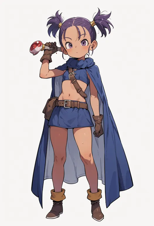 masterpiece, best quality, score_7, safe, dragon quest, solo, simple background — by k3scat, made with ComfyUI