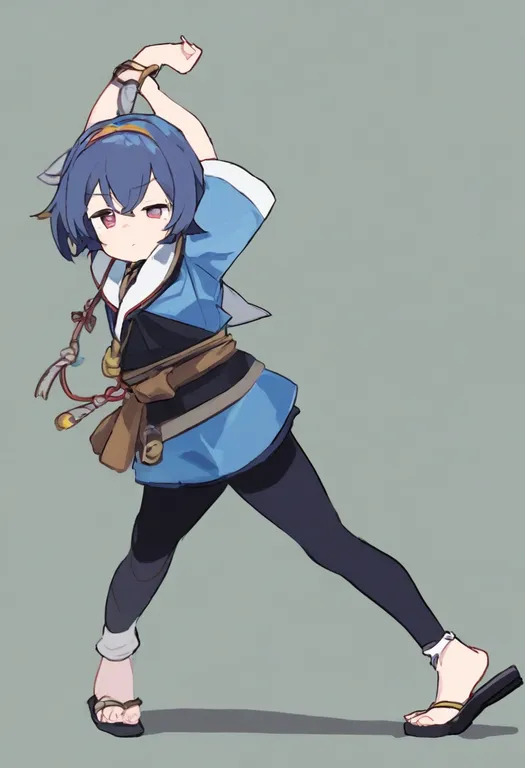 masterpiece, best quality, general, flexible, 1girl, solo, simple background — by k3scat, made with ComfyUI