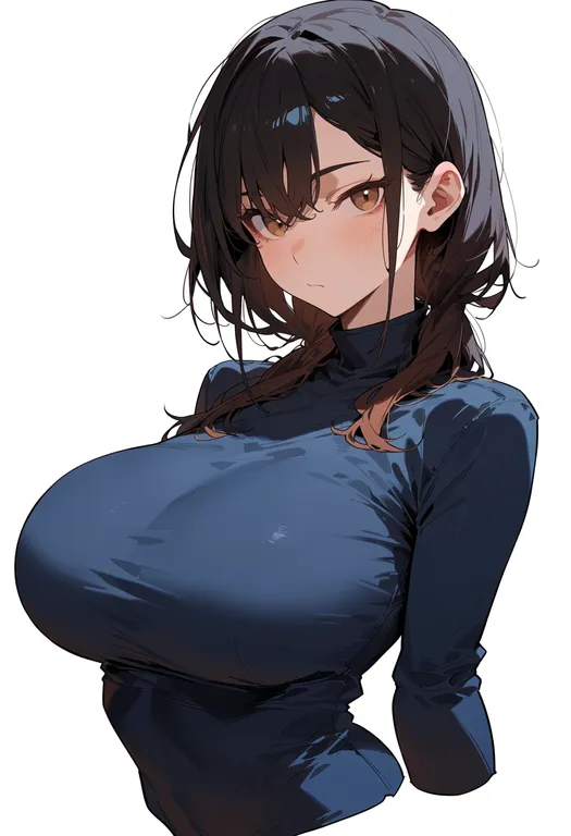 masterpiece, best quality, score_7, safe, yoneme mei, solo, upper body, simple background — by k3scat, made with ComfyUI