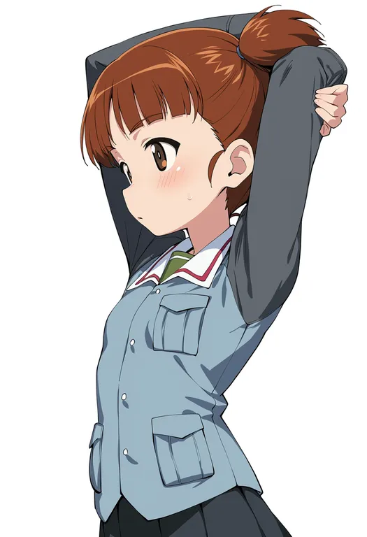 masterpiece, best quality, score_7, safe, mikko (girls und panzer), girls und panzer, solo, upper body… — by k3scat, made with ComfyUI