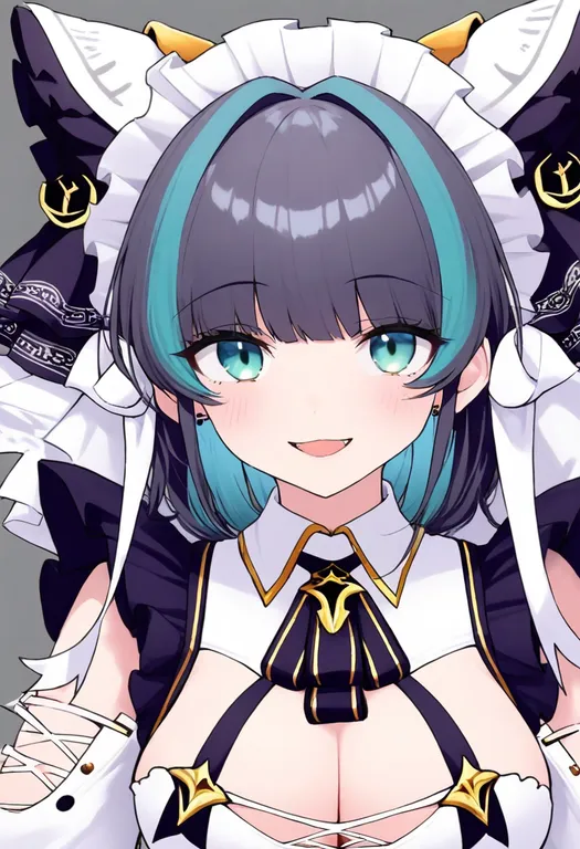 masterpiece, best quality, general, cheshire (azur lane), azur lane, solo, upper body, simple background — by k3scat, made with ComfyUI