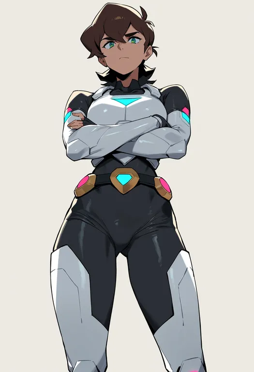 masterpiece, best quality, score_7, safe, voltron: legendary defender, solo, simple background — by k3scat, made with ComfyUI