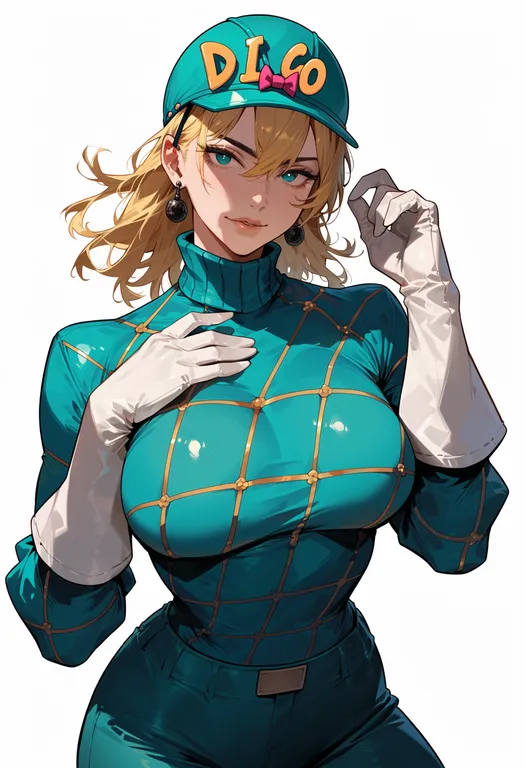 masterpiece, best quality, score_7, safe, diego brando, solo, upper body, simple background — by k3scat, made with ComfyUI