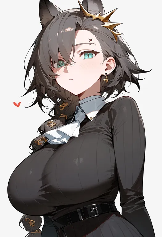 masterpiece, best quality, score_7, safe, penance (arknights), arknights, solo, upper body, simple background — by k3scat, made with ComfyUI