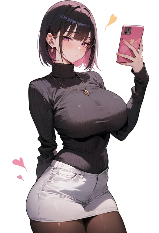 masterpiece, best quality, score_7, safe, hanachirasu, solo, simple background — by k3scat, made with ComfyUI