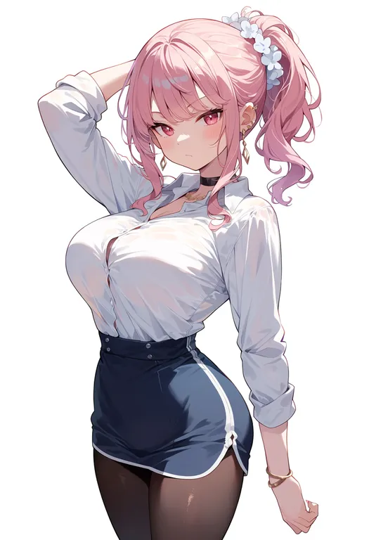 masterpiece, best quality, score_7, safe, iris mysteria!, solo, simple background — by k3scat, made with ComfyUI