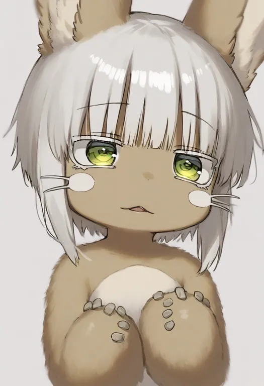 masterpiece, best quality, general, nanachi (made in abyss), made in abyss, solo, upper body, simple background — by k3scat, made with ComfyUI