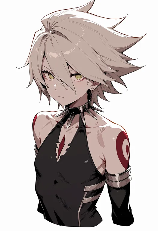 masterpiece, best quality, score_7, safe, karna (fate/apocrypha), fate/apocrypha, solo, upper body, simple background — by k3scat, made with ComfyUI